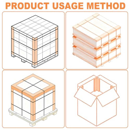 Cardboard Edge Protector 2” X 2” X 48”, Pack of 100 – Cardboard Corner Protectors for Shipping White V-Board Pallet Corner Protectors