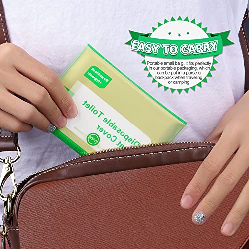 YGDZ Toilet Seat Covers Disposable, 110pcs Flushable Travel Disposable Toilet Seat Covers for Adults Kids Potty Training, Travel Essential Accessories for Airplane, Road Trips, Camping - size: A-Normal Size