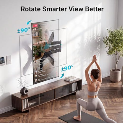 BONTEC Full Motion Corner TV Wall Mount for 31–75 Inch TVs, 33" Long Arm - size: for 31-75 Inch