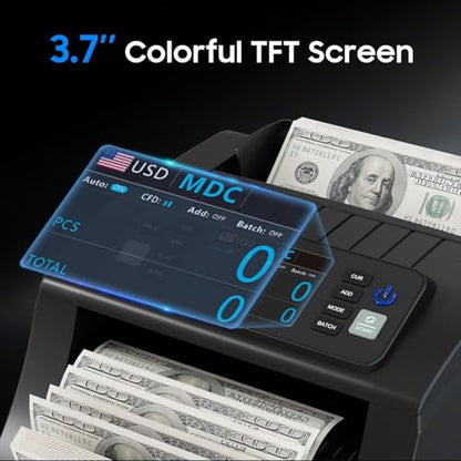 Money Counter Machine Mixed Denomination Accurate for USD CAD MXN EUR GBP