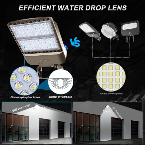 ledmo 200W LED Parking Lot Lights Outdoor Trunnion Mount 3 Pack - size: 200W/Trunnion Mount/3 Pack