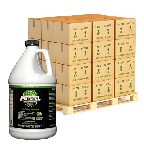 SNiPER Hospital Disinfectant, Odor Eliminator & All-Purpose Cleaner, 1 Gallon, Pallet of 144 Gallons - size: 128 Fl Oz (Pack of 144)