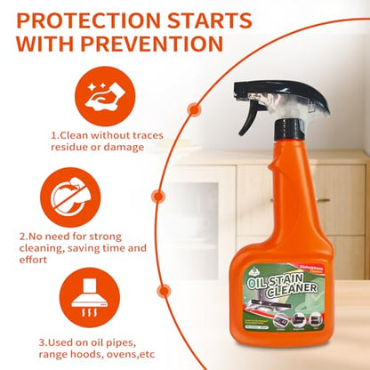 Heavy Duty Kitchen Degreaser Spray,for Kitchen & Outdoor Cooking Degreasing - size: 33.8 Fl Oz (Pack of 1)