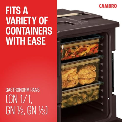 Cambro Insulated Food Pan Carrier - Electric Hotbox for Catering Transport & Serving - UPCH400 Series (Brown) - color: Dark Brown