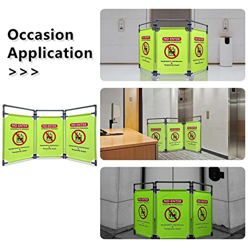 CERLMLAND 2P Caution Wet Floor Sign & Do Not Enter-Signs Elevator Maintenance Caution Sign