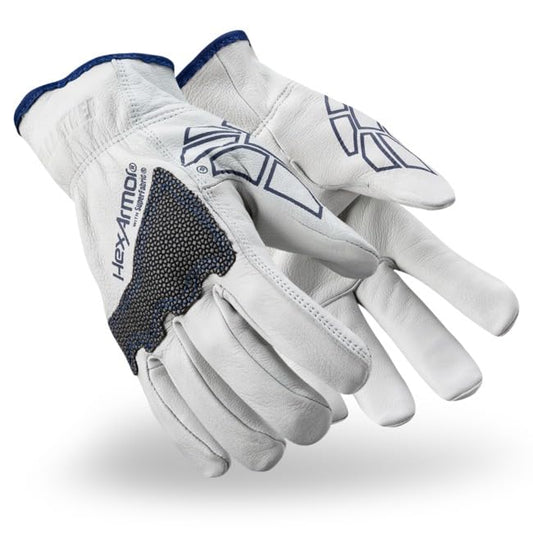 HexArmor | Traditional Style | Abrasion Resistant Knuckle Patch| Steel Leather | Work Gloves | Heavy Duty 5033 | Small - color: 5033 | Steelleather A6, size: Small
