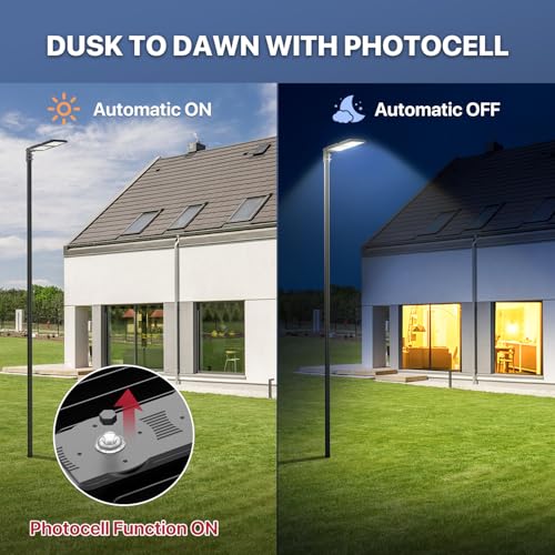 LED Parking Lot Light 400W, Commercial Light with Dusk to Dawn Photocell - size: 400watt 2pack