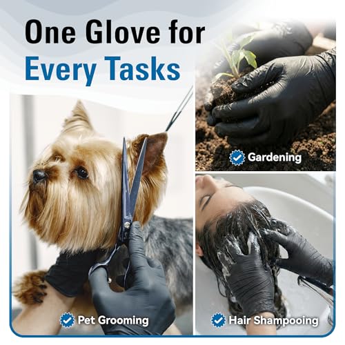 SWIFTLITE Nitrile Gloves Disposable Latex Free 4 Mil, Black - size: Large