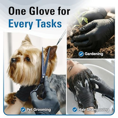 SWIFTLITE Nitrile Gloves Disposable Latex Free 4 Mil, Black - size: Small