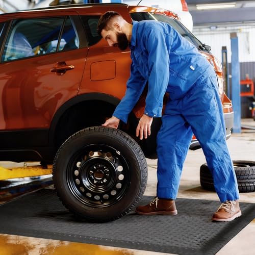 Anti Fatigue Mat 2x7 Ft 15/16" Thick Soft Sponge Ergonomic Mat - size: 83.9"L x 24.4"W x 0.9"Th