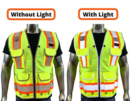 VERO1992 Class 2 Heavy Woven Two Tone Engineer Hi Viz - color: Yellow, size: Medium