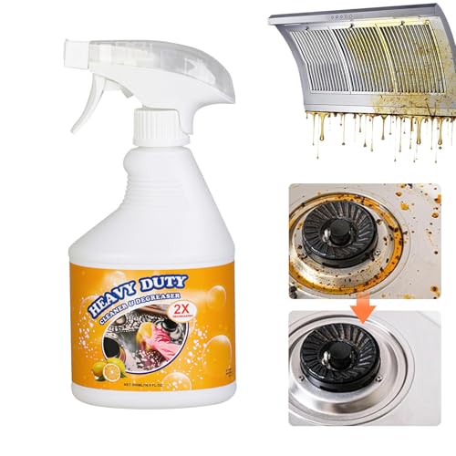 16.9 Fl Oz Clean Up Kitchen Oil Stains Spray, Kitchen Heavy Duty Cleaner Spray,All-Purpose Oil Stain Remover and Degreaser Spray, Multipurpose Foam Cleaner Spray, Kitchens Grease Cleaner