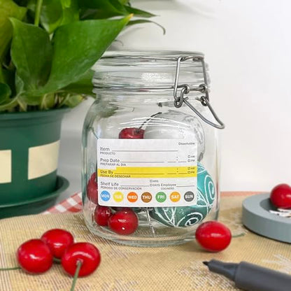 LLIKED 500 Dissolvable Food Labels 2"x3" for Food Rotation