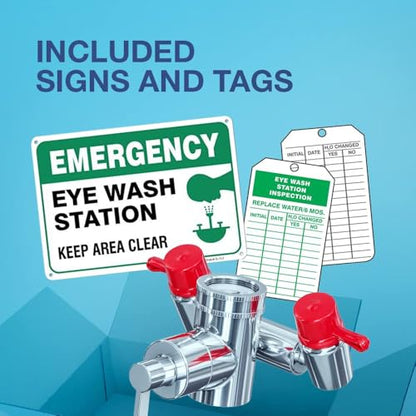 Eye Wash Kit, Faucet Mounted Emergency Eye Wash Station - 1 Pack - color: Red, size: Pack of 1