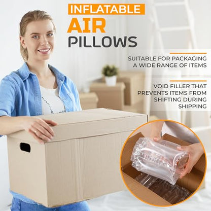 330 Count 4x8 Inflatable Air Pillows for Packing and Shipping