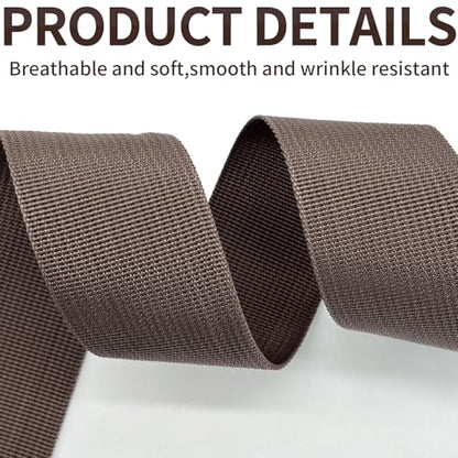 2" Coffee Wide Webbing Straps 12yd for Lawn Chair,Bag &Sewing - color: Coffee 41