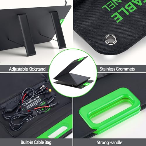 1000W Portable Power Station & 200W Foldable Solar Panel Generator Kit - color: Dark Green