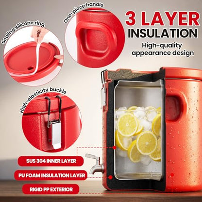 3.7 Gallon Stainless Steel Insulated Beverage Dispenser water cooler