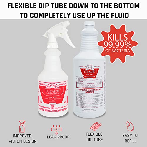 Lucasol One Step Hospital Grade Disinfectant Refillable Spray Bottle - style: 1 Quart+Spray Bottle