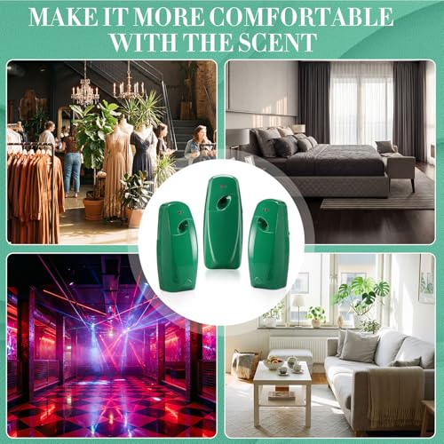 Maxcheck 4 Pcs Automatic Air Freshener Spray Dispenser for Room, Dark Green - color: Dark Green