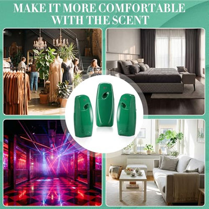 Maxcheck 4 Pcs Automatic Air Freshener Spray Dispenser for Room, Dark Green - color: Dark Green
