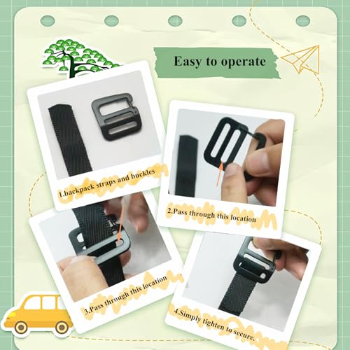 Zinc Alloy G Hook Wave Buckles with Adjustable Spring Door, Tactical Carabiner Backpack Strap Clip Buckle Adjustable Webbing G Shaped Belt Bag Buckle Clips Replacement for 0.7" Belt - color: Dark Grey