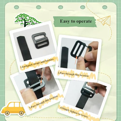 Zinc Alloy G Hook Wave Buckles with Adjustable Spring Door, Tactical Carabiner Backpack Strap Clip Buckle Adjustable Webbing G Shaped Belt Bag Buckle Clips Replacement for 0.7" Belt - color: Dark Grey