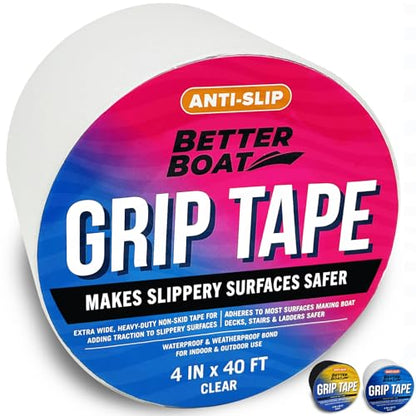 Anti Slip Tape for Outdoor Stair Treads, Non-Skid Grip for Stairs - color: Clear