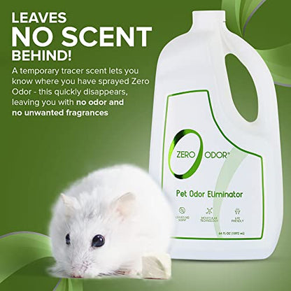 Zero Odor Pet Odor Eliminator Refill for Dog & Cat Urine, Carpet Deodorizer - size: 64 Fl Oz (Pack of 1)
