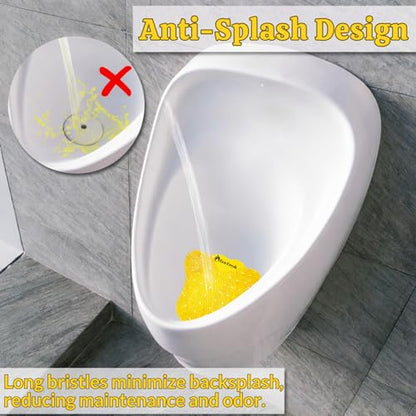 Premium Large Urinal Screen Deodorizer 10 pack of 3D Wave – Anti-Splash Urinal Cake infused with Essential Oils for Long Lasting 30-Day Odor Control in Bathrooms Toilets Offices Schools, Lemon Lime - color: Yellow