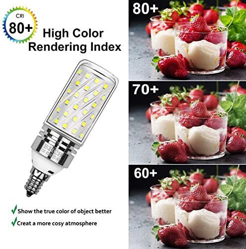 E12 LED Corn Bulbs, 15W, 6000K Daylight White, 1500LM, Small Edison Screw Bulbs, 120W Incandescent Equivalent, Pack of 4 - color: E12 Daylight White