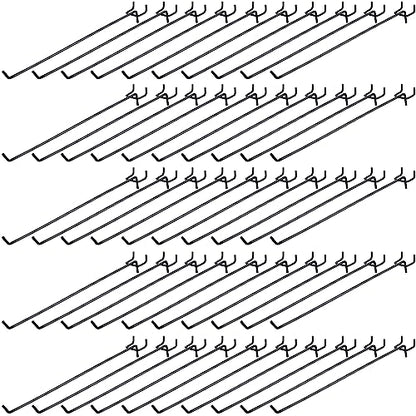Shimeyao 100 Pcs Peg Board Hooks Stainless Steel Pegs,12 Inch,Black - color: Black, size: 12 Inch