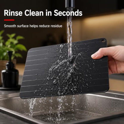 Defrosting Tray Aluminum Thawing Plate for Meat Seafood Kitchen Board, 23 x 16.8 cm