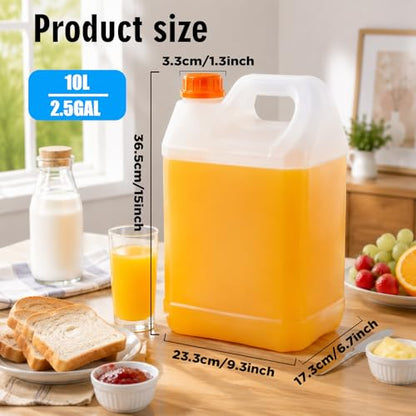 ASEVAT 2.5 Gallon Plastic Jug with Pump and 100 mL Measuring Cup, Heavy-Duty Translucent Liquid Storage Container with Handle for Laundry Detergent, Cleaning Solutions and Bulk Liquids - size: 320 Ounces