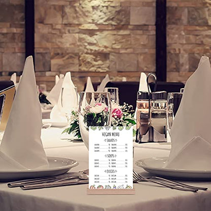 8 Pieces Wood Place Card Holders Table Number Holders Rustic Number Stands for Wedding Party Table Decoration