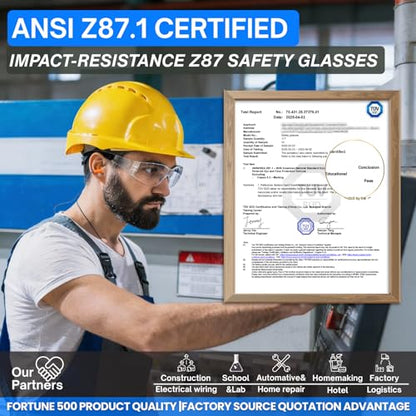 Safety Glasses Ansi Z87.1 Clear Safety Glasses Bulk Impact Scratch Resistant Lens Protective Eyewear for Men Women - color: 36pcs Clear