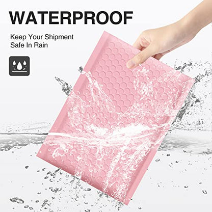 UCGOU Bubble Mailers Padded 5x8.6" Usable Size 5x7" Light Pink 50 Pack - color: Light Pink, size: 5x8.6" 50PC