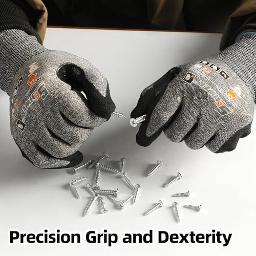 Schwer A4 AIR-SKIN Cut Resistant Work Gloves, Ultra Lightweight, AR5918, XL - color: Gray, size: X-Large