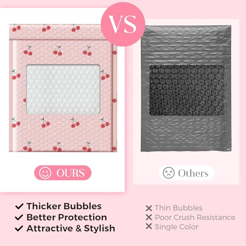 METRONIC Bubble Mailers 8.5x12 Inch 240 Pack Cherry Pink Padded Envelopes - color: Cherry, size: 8.5×12" 2PC Pack of 120