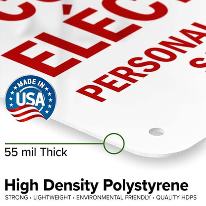 Electrical Room Authorized Personnel Only Bilingual Sign, 10x7 Inches, 55 mil thick HDPS (high density polystyrene), Made in USA by My Sign Center - size: 7x10 Polystyrene