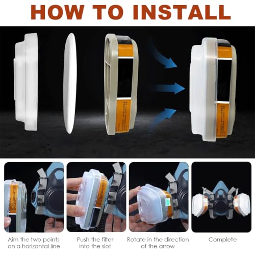 Reusable Half Face Cover Set, Half Face Shield Set with Safety Glasses for DIY Spray Paint, Resin, Cleaning, Woodworking
