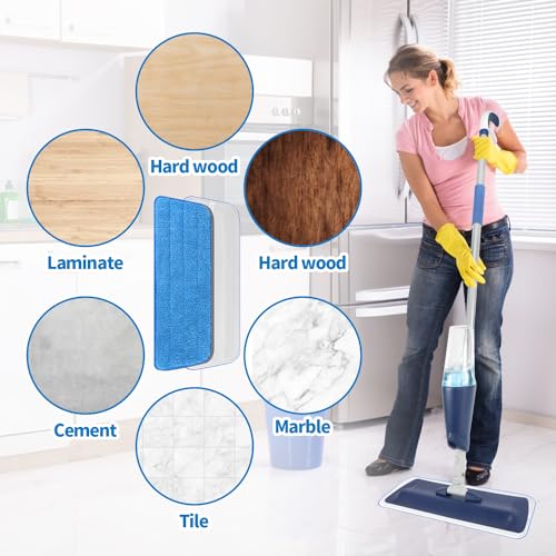 AmaVins 3-Pack Microfiber Mop Replacement Pads Compatible with Bona Mop - color: Sky Blue 3 Pack