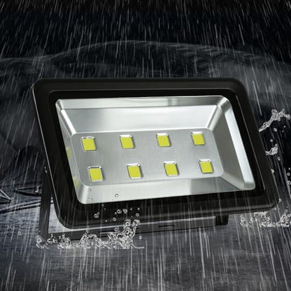 400W LED Flood Lights Outdoor, 40000LM Super Bright Exterior Lamp, 6000K Daylight White, Waterproof Security Light for Backyard, Garden, Garage - size: 400w