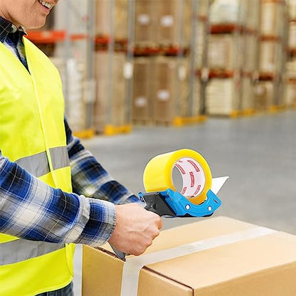 8 Pack Professional 3-Inch Tape Gun Dispenser, Heavy-Duty Packing Tape Dispenser for Shipping Boxes, Quick Reload, Works with Standard & Thick Tape, Ergonomic Handle for Warehouse, Moving & Office - size: 8 pack