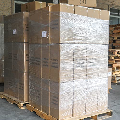 BOMEI PACK Clear Stretch Wrap Industrial Strength 12" x 1000 Ft 3 Pack - 80 Gauge Thick - Clear Plastic Cling, Stretch Film Rolls for Packaging Moving Packing Pallets - color: Clear