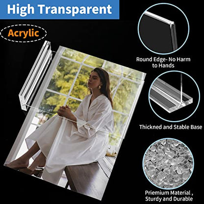 Svalor Acrylic Sign Holder 4x6 Inch,3 Pack Sign Holders Vertical