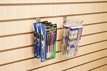 Econoco Slatwall Deluxe Hooks, 96 Pack, White, 10in - color: White, size: 10" Length