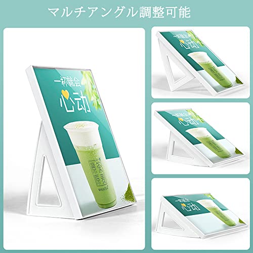 ABS Plastic Sign Holder L Shape (White A5 148×210mm/5.83×8.27inches)