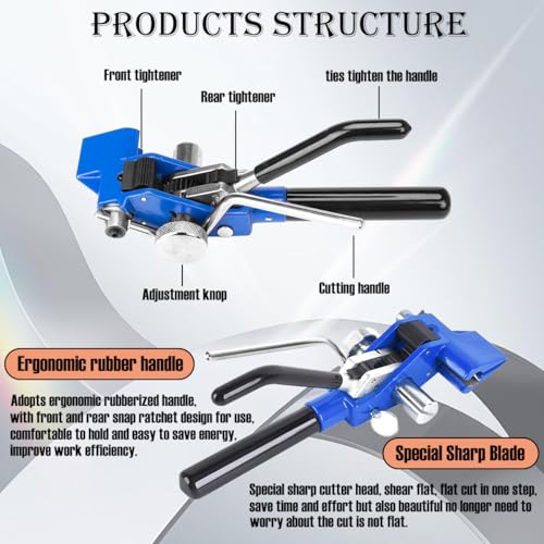 Strapping Kit with Strapping Tensioner Tool,S304 Stainless Steel Strapping,100 ft * 1/2 in W * 0.02 in,Blue Plastic Tray,100 Steel Buckles for High Strength Packaging Strapping Bundle Packaging