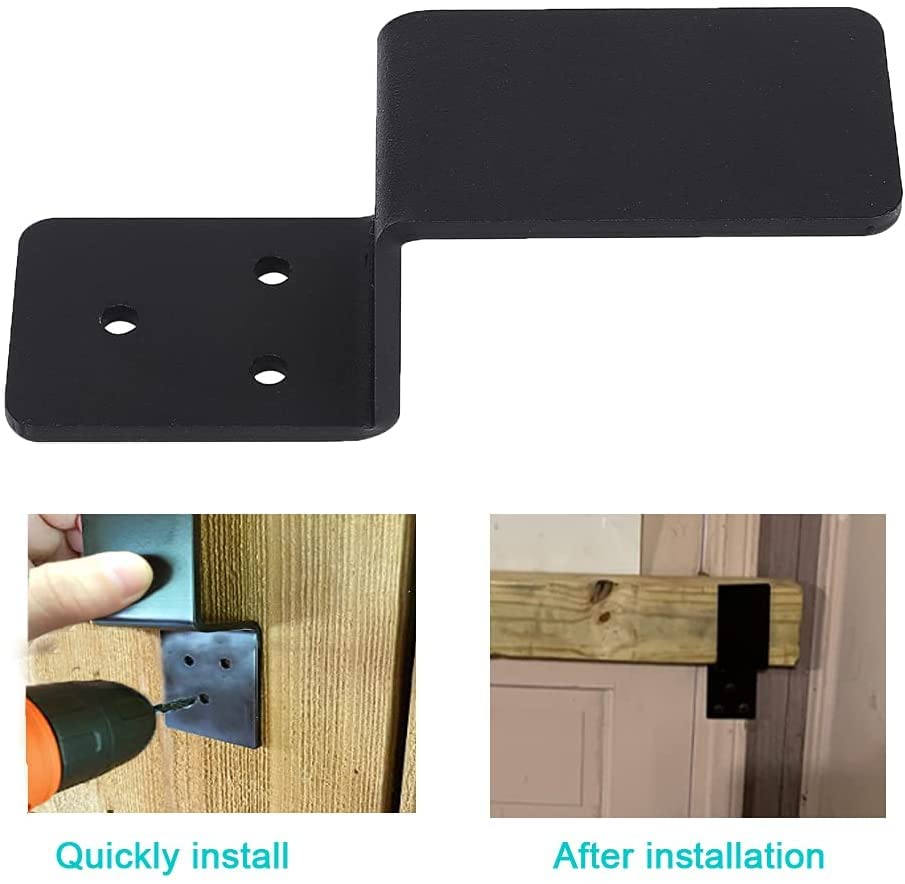 2x4 Door Barricade Brackets| Door Barricade Closed Bar Holder| Heavy Duty Metal Drop Open Bar Security Door Lock Bracket Fits 2x4 Boards|Sturdy and Effective Security Measure